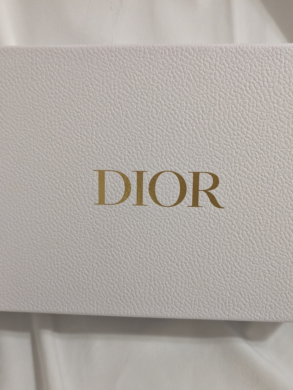 Dior White Textured Box, Tissue Paper & Sm Gift Bag